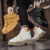 Fashion Shoes for Men Fashion High Quality Leather High-top Platform Mens Shoes Outdoor Tooling Comfort Leisure Ankle Boots Botas Hombre