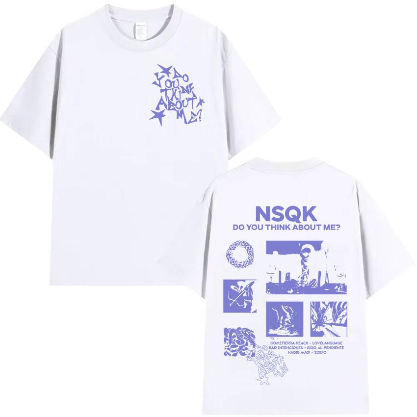 Rapper NSQK DO YOU THINK ABOUT W ME Tour 2025 Graphic T Shirts Men's Women Hip Hop Retro Fashion Short Sleeve T-shirt Streetwear