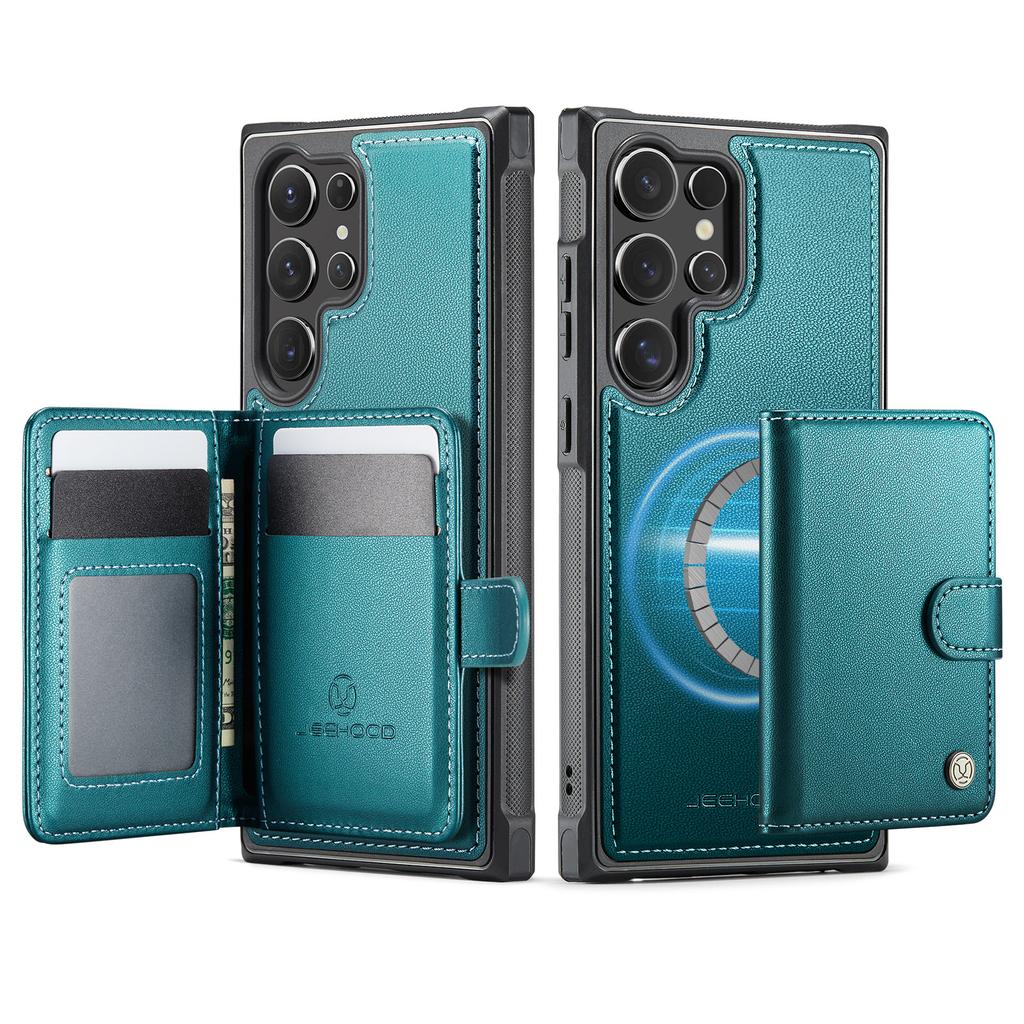 2 in 1 Detachable Card Holder Leather Case for Samsung Galaxy S25 Ultra Edge S24 Plus S23 S22 S21 A56 A16 A36 5G Magnetic Cover