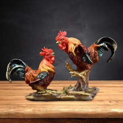 Figurka Kurczaka Statua Zwierzęcia Kolekcjonerska Rzeźba Koguta na Imprezę Rok