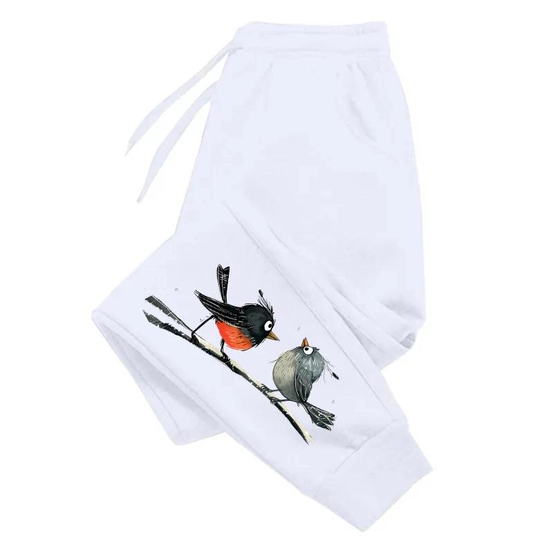 Women's Sweatpants Cute Cartoon Birds Printed Trousers All Season Daily Casual Sports Fitness Jogging Pants
