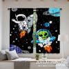 2PCS Digital Printed Curtains with Space Adventure Design, Stylish Window Drapes for Living Room Bedroom Home Decoration