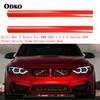 2Pcs Support Grill Bar V Brace Wrap For BMW F30 F31 F32 F33 F34 F01 F02 F03 Front Grille Trim Strips Cover Frame Decor Stickers