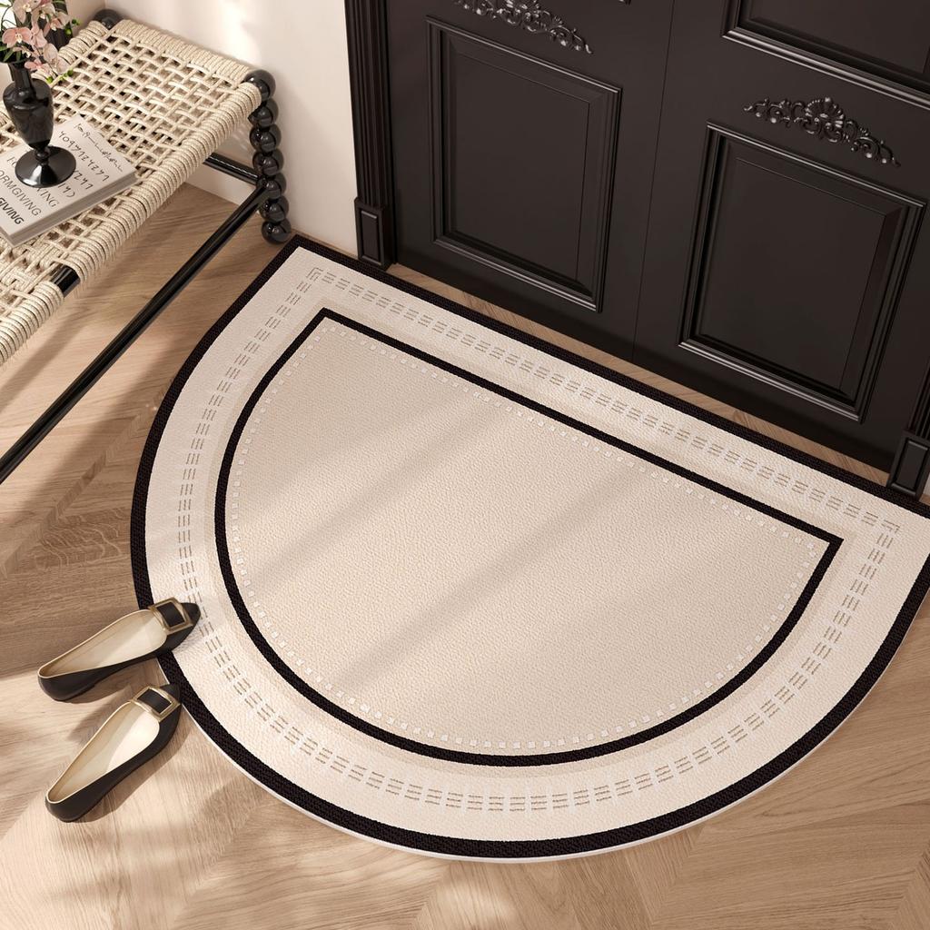 Entrance Door Mat Non-slip Wear-resistant Dirt-resistant Carpet Semi-circular Simplic Texture Garden Rug Outdoor Home Decor Mats