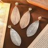 Diamond Sequin Earrings Premium Bohemian Exaggerated Leaf Feather Earrings Wind Earrings