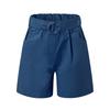Women's Summer Relaxed Solid Color Tie Elastic Pocket Casual Shorts Pants