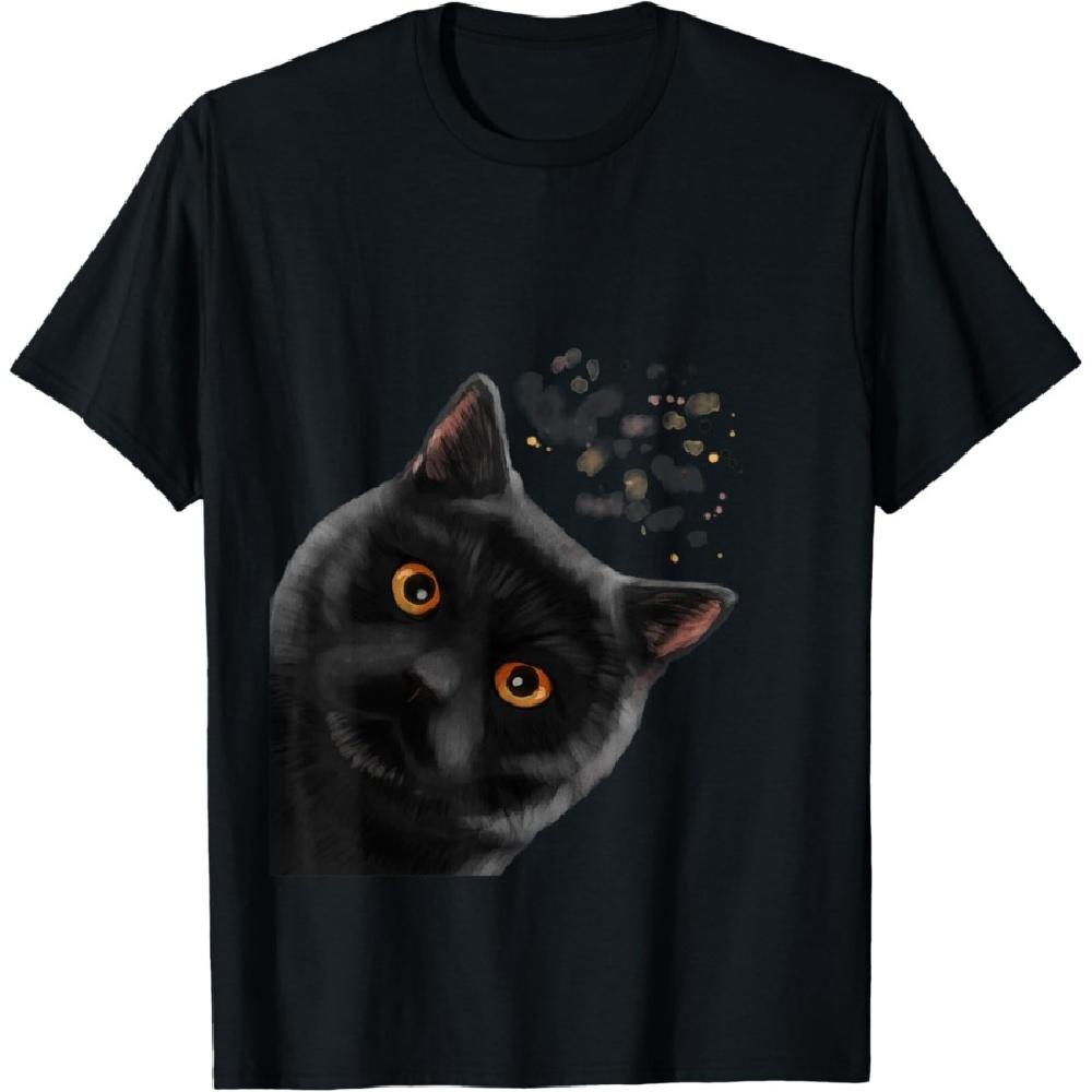 

Funny Curious British Shorthair Cat T-Shirt for Men Women Kids XXXXXL чёрный