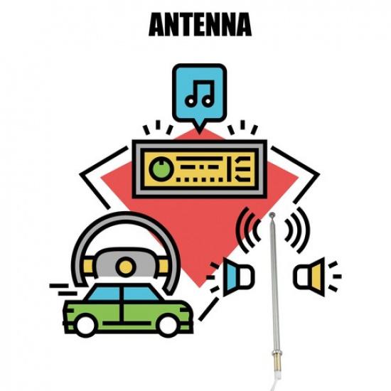 Auto AM FM Radio Signalantennenmast für Mercedes Benz 1981-1993 Silberfarben