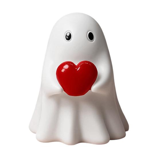 Halloween Gift for Kids Ghost Gnome Figurines, Resin Tabletop Decoration, Cute Party Supplies Statue, Decorative Ornaments Indoor Outdoor Home