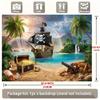 Party Banner 1 Piece, Pirate-style Background Decoration Backdrop Photo Props, Polyester Fiber Banner Decorations