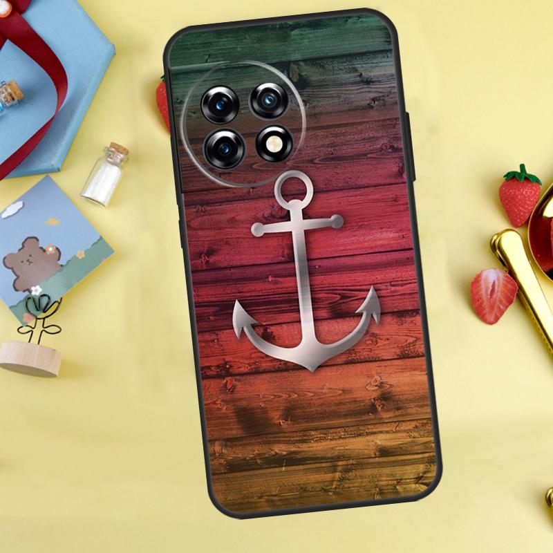Anchor Boat Case For OnePlus 13R 12R 10R 15 13 12 11 10 9 13T 10T 8T Nord CE 5 2 3 4 Lite N20 N30 Cover