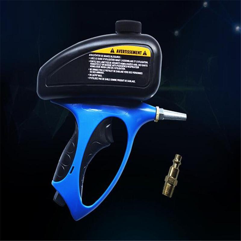 Portable Gravity Sandblasting Pistol Pneumatic Gun Adjustable Sand Flow Sandblasting Nozzle