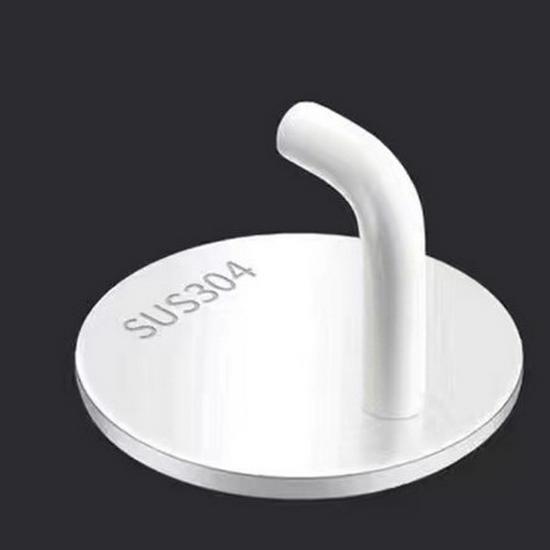 Stainless Steel No-Drill Adhesive Hook for Doors and Walls