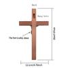 Large Retro Wooden Religious Cross Pendant for Home