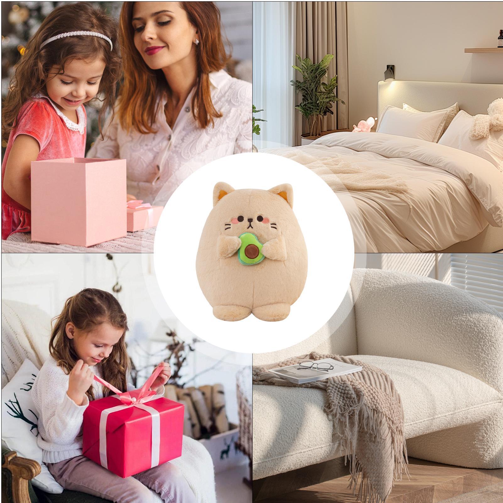 

Cat Stuffed Animals Calming Doll 13.78 Inches Plush Toys Holding Avocado For Adults Friends Sleeping Bedroom Living Room Home China Mainland