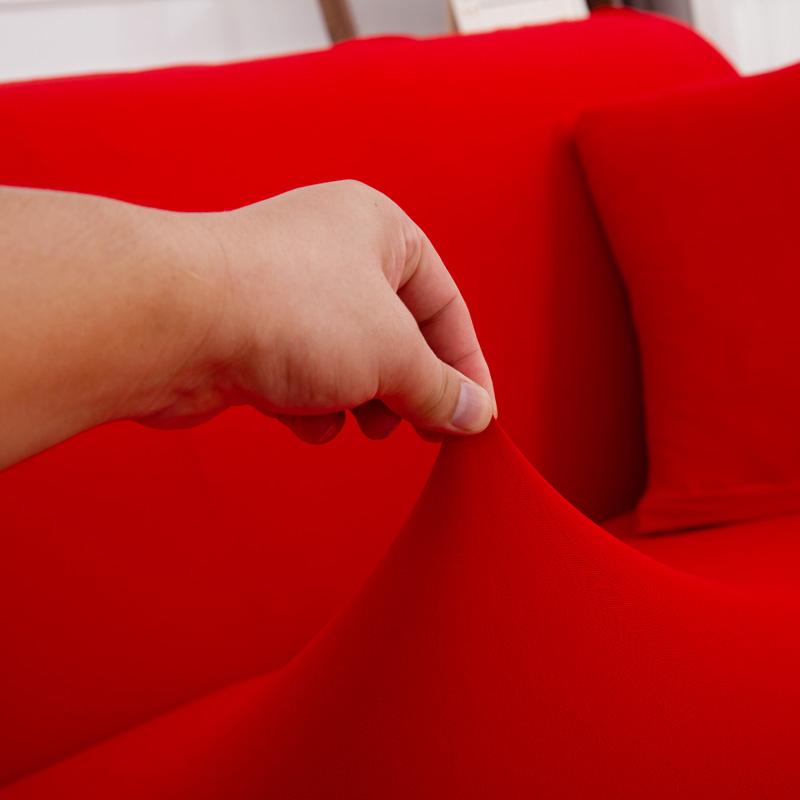 Sofa Cover 1/2/3/4 Seater Sofa Cover for Living Room Elastic Solid L Shaped Corner Sofa Cover for Sofa Couch Armchair