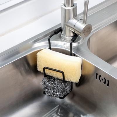Stainless Steel Sink Tray Drainer Rack Kitchen Sink Sponge Holders Self Adhesive Hook Storage Holder Kitchen Wire Rag Organizer