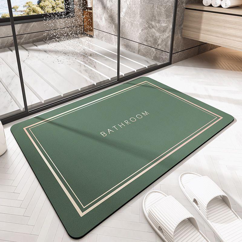 Toiletten saugfähige Bodenmatte rutschfest Kieselgur Kissen Toilettentürmatte Badezimmertürmatte Eingang Fußmatte