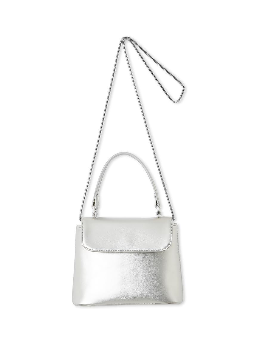 

FRAY Handle Flap Bag FWGB261320 SLV Free Size I.D. 2-Way Women s