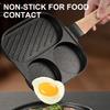 Multifunctional Eggs Frying Pans Nonstick 3 Sections Skillets for Breakfast Heat Resistant Handle Omelette Cooking Pans