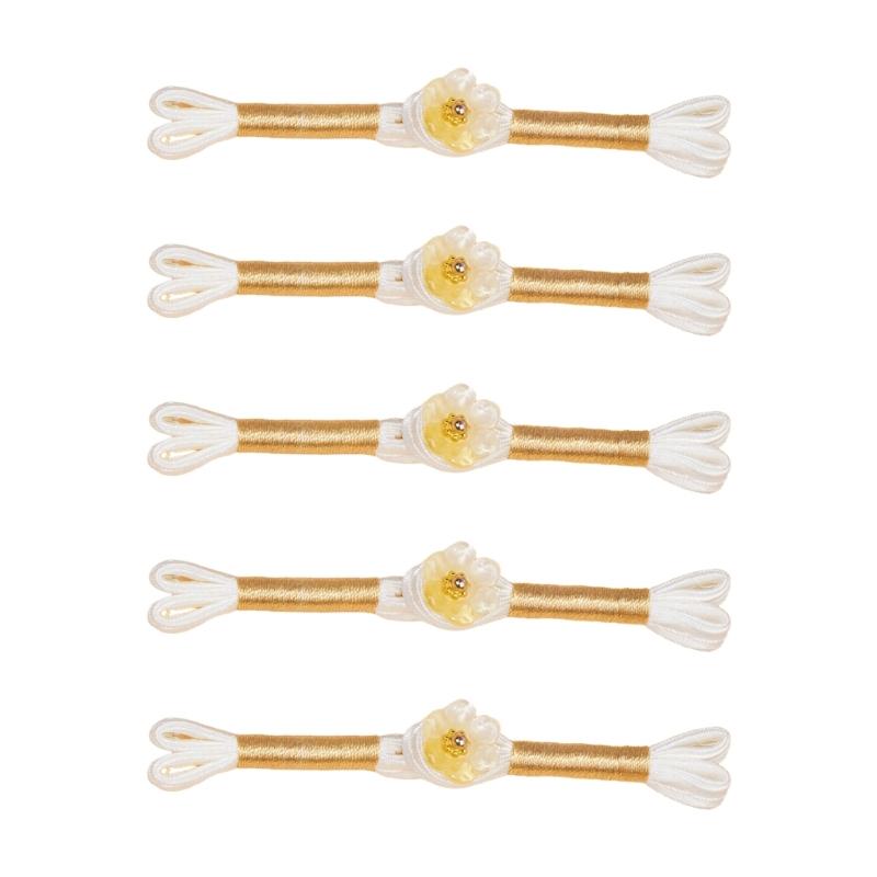 5Pcs Traditional Cheongsam Knot Button Flower Chinese Closures Buttons Sewing Fasteners for Clothing Decoration