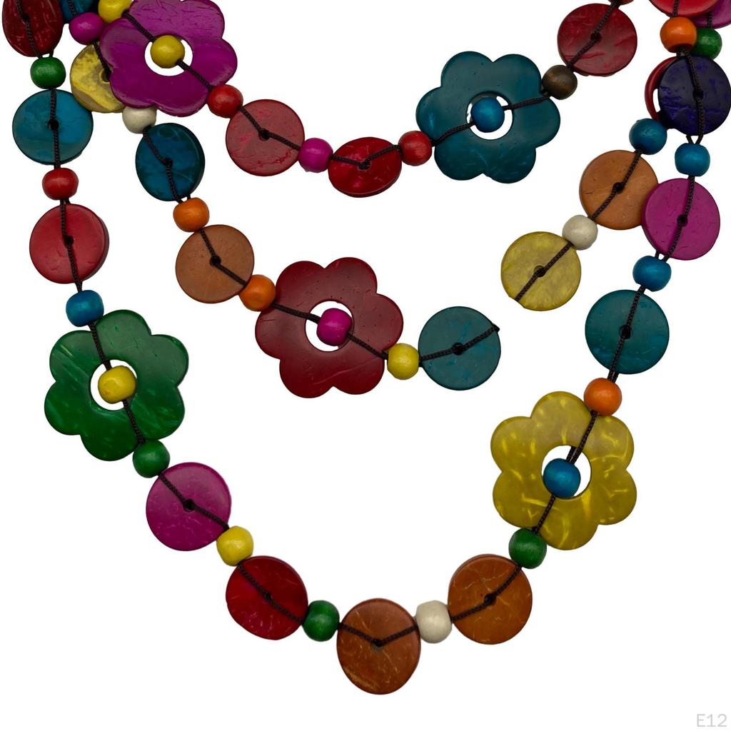 Bohemian Necklace Jewelry Costume Wood Bead for Women Lady Birthday