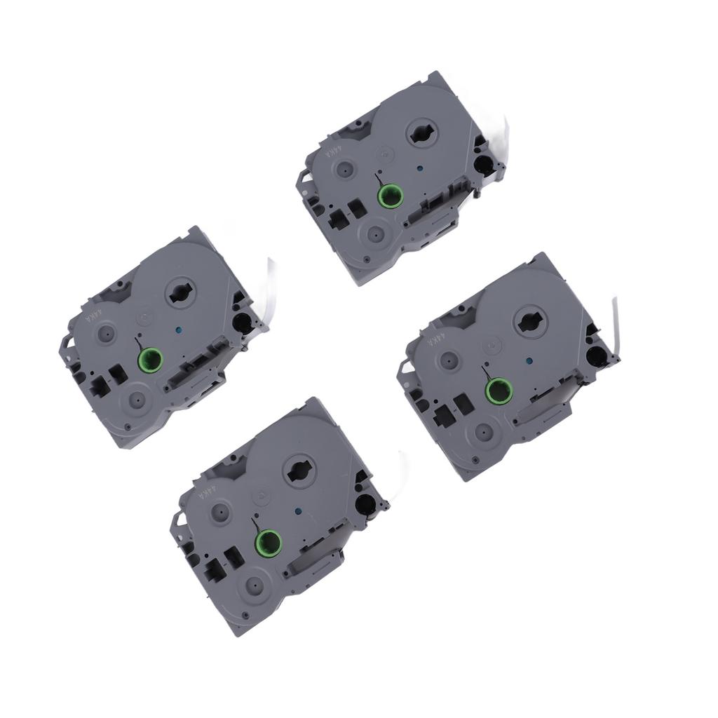 Label Maker Tape 12mm Width 8M Length Black On White Waterproof Covering Strong Adhesive Label Tape for TZC231 White