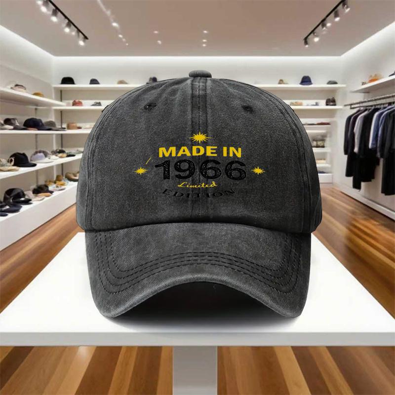 pc MADE IN  Limited Edition Vintage Cap  Adjustable Unisex Retro s Design Iconic  Birth Year Print Ideal for Par