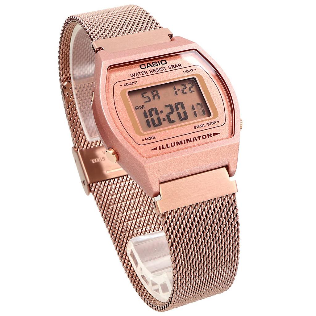 Casio Digital Watch, Vintage Series B640WMR-5A, Unisex, Rose Gold with Mesh Metal Band, Overseas Model [Parallel Import]