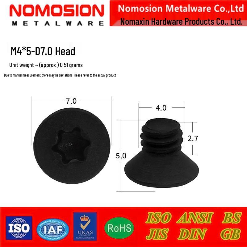 12.9 Grade Hardened Alloy Steel Torx Screw for Woodworking Planers M5/M6