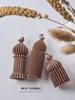 Ramadan Decor Pillar Candle Silicone Mold Islamic Muslim Cylindrical Stripe Candle Mould Soy Wax Molds Eid Mubarak Home Decor