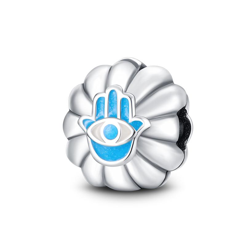 100% Rame Zircone Scintillante Occhio del Diavolo Occhio di Horus Auguri Migliori Portafortuna Perline Adatte a Braccialetti da 3 mm Gioielli Fai da Te