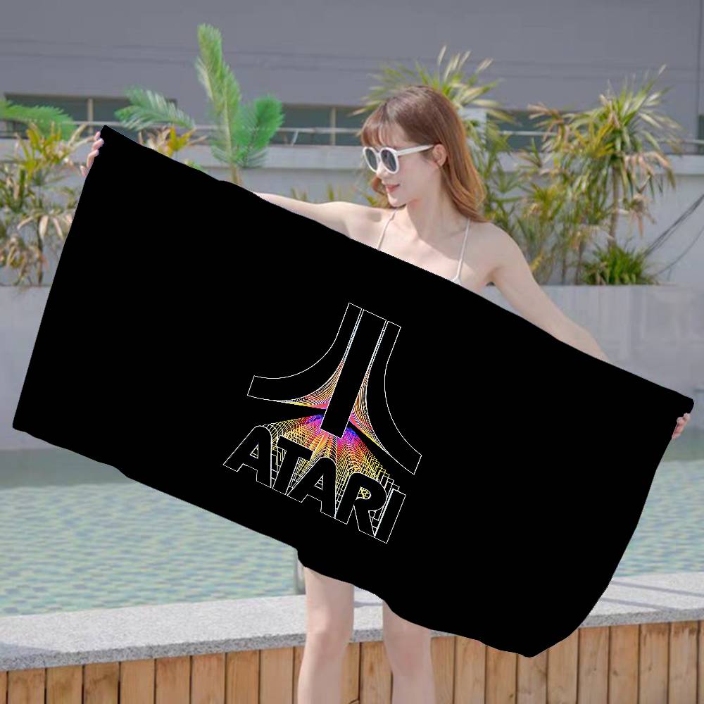 A-AtariS Game Logo Microfiber Beach Towel Absorbent Quick dry Soft Yoga Swimming Resort Mountain Climbing Towel