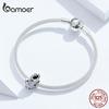 BAMOER Real 925 Sterling Silver Lucky Number 9 Bead Zircon Reliefs Charms Fit Original Bracelet