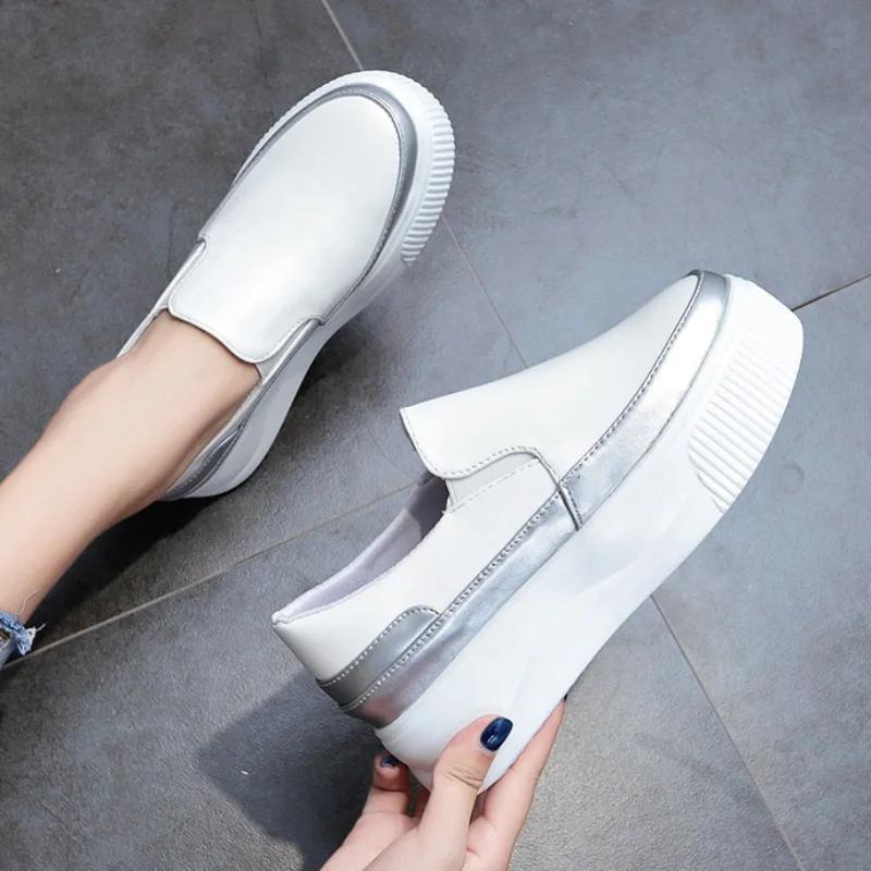 Women's Shallow Slip On Casual Shoes Summer Light Sneakers Platform Shoes for Women Fashion Ladies Flats Female Walking Shoes