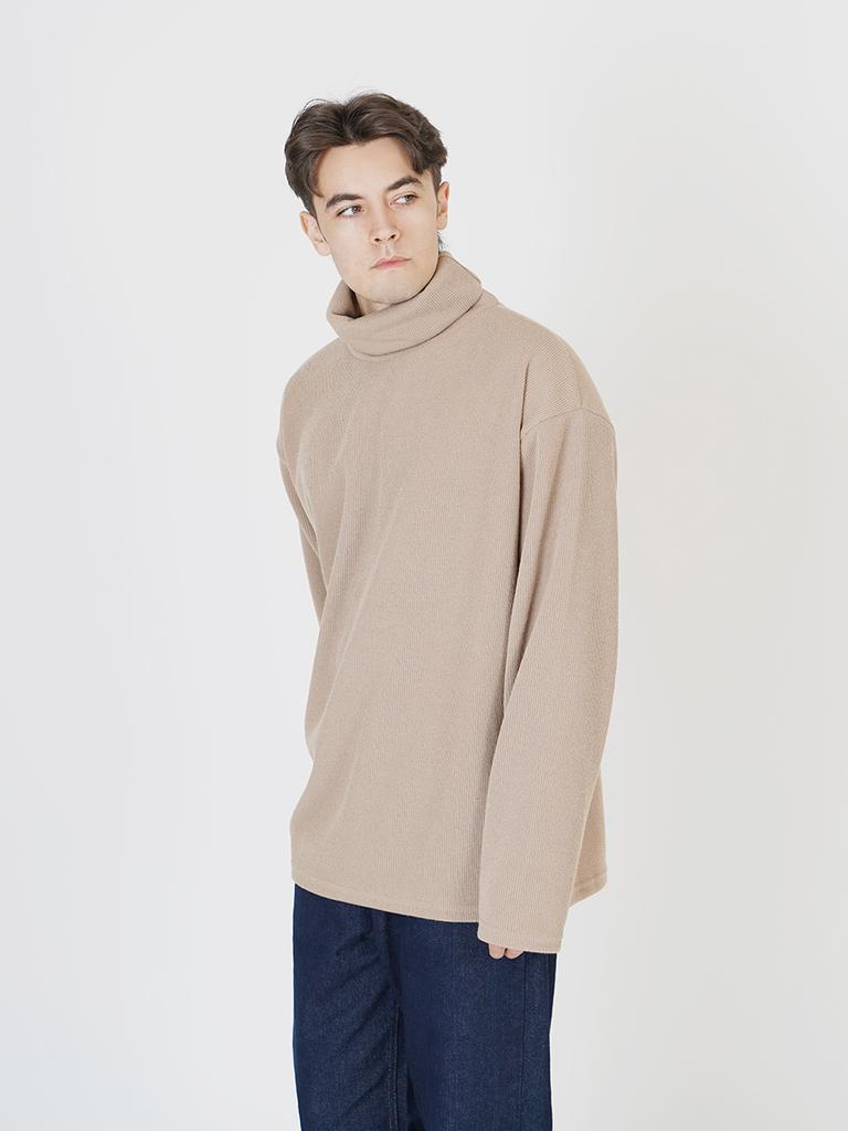 Chaenseseunoi Wide Polar Neck Knit (Blue)