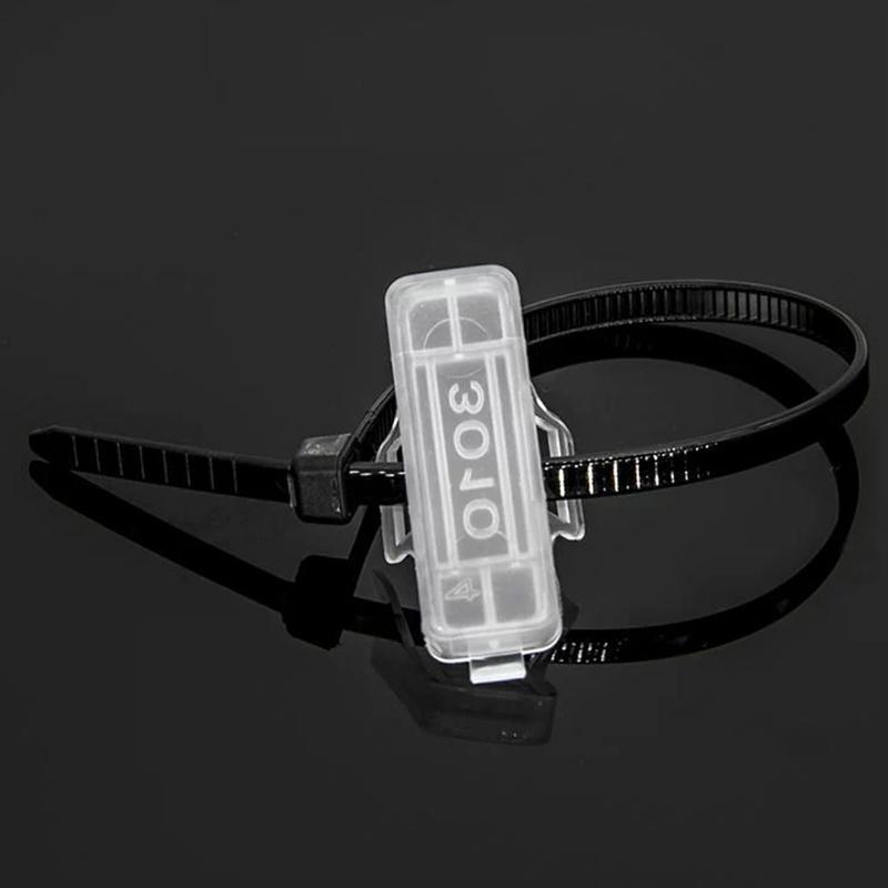 100Pcs Cable Label Tag Box Transparent Plastic Cable Tie Marker Wire Sign Name Holder Display Identification Seal Case