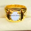 Opal Oval Cut With 925 Sterling Silver Gold Plated Ring For Men's #B349 JL375682046247