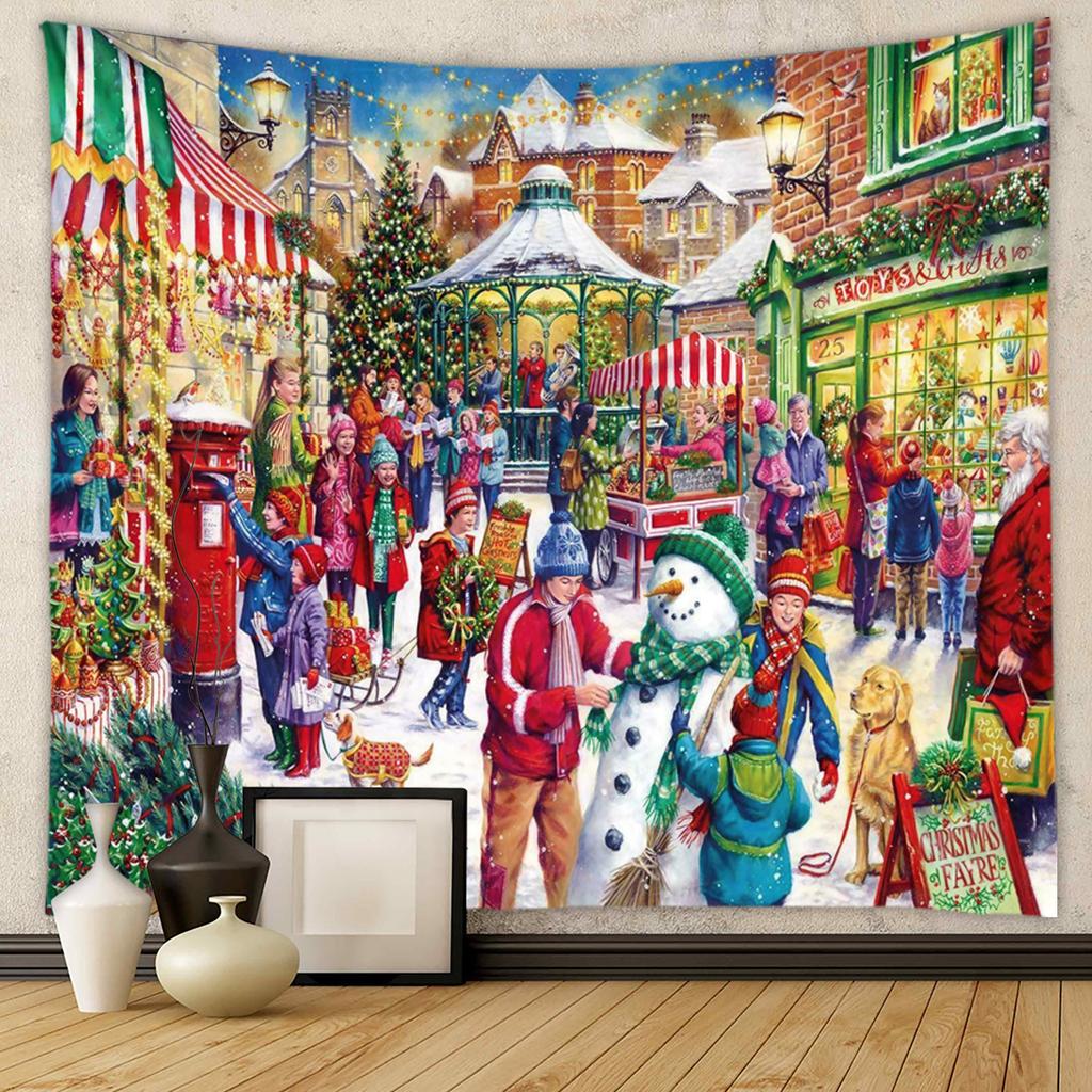 Grenzüberschreitender Außenhandelshintergrund, Stoffstil, hängender Stoff, Raum, hängender Stoff, Weihnachtsteppich