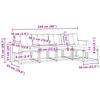 Outdoor Sofa Set with Cushions 5 pcs Natural and Cream