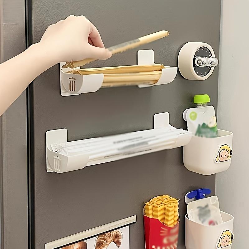 No drill adjustable kitchen countertop storage rack, multi-functional plastic storage box with side support.