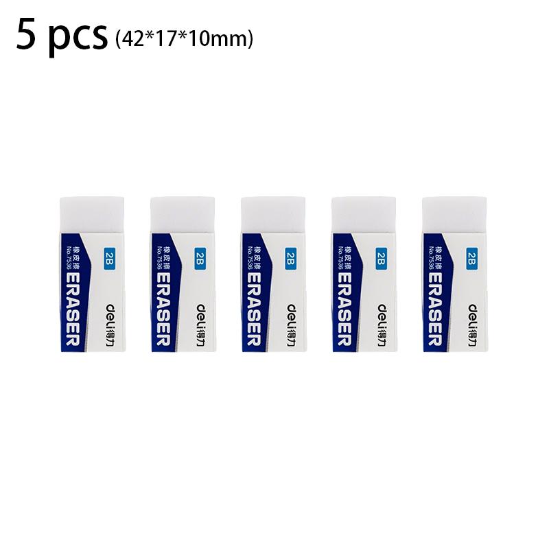 

Deli 5pcs 2B Pencil Erasers Mechanical Pencil Rubber School Supplies Office Supplies Stationery Writing Art Drawing Erasers 7536