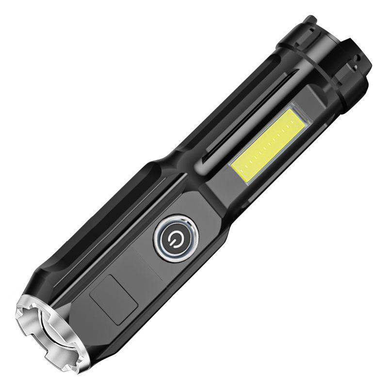 Camping Waterproof Searchlight Portable Home Cob Side Light Usb Rechargeable Outdoor High Power Mini Strong Light Flashlight