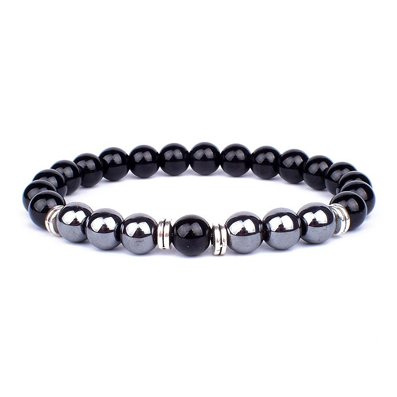 Natural Tiger Eye Beads Bracelet Hematite Stone Beaded Yoga Energy Bracelet for Women Men Charm Jewelry Gifts Pulsera de hombre