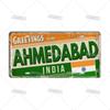 Artisian INDIA CHINA INDONESIAN License Plate Landmark State Metal Sign City Decorative Plaque Wall Decor Garage Bar Pub Club
