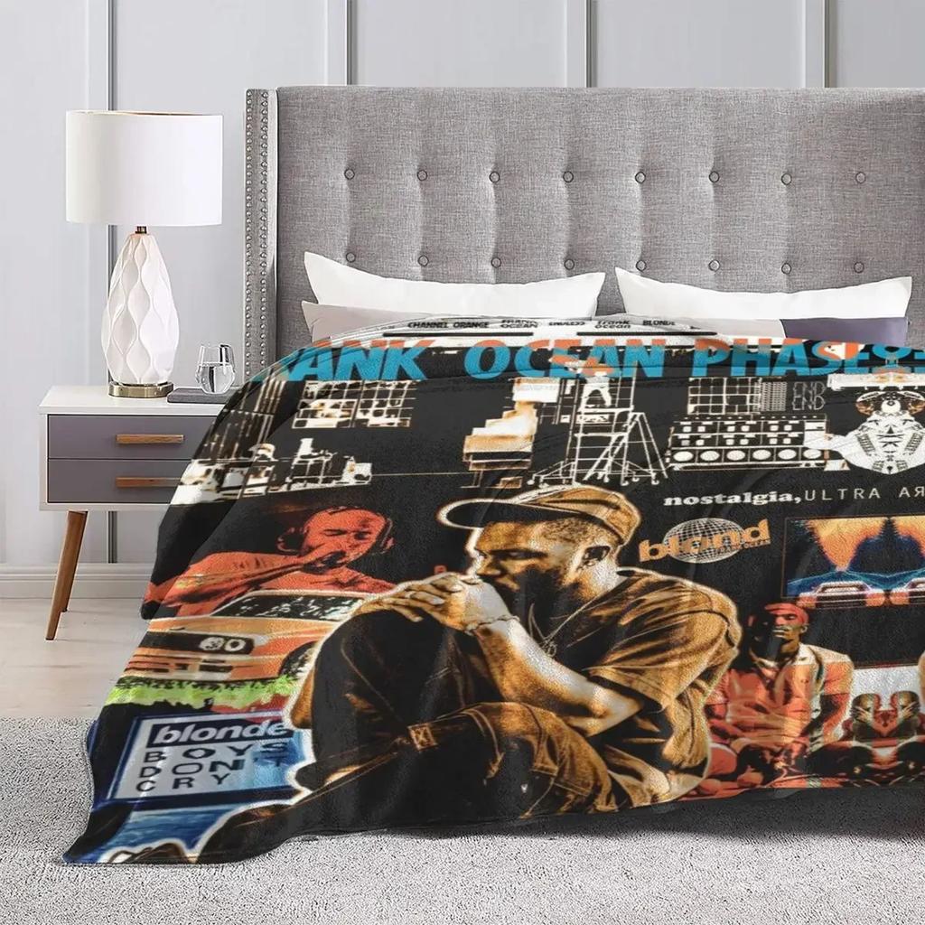 Frank Ocean Blanket Cool Music Singer Airplane Travel Flannel Throw Blanket Super Soft Outdoor Design Bedspread Birthday Present