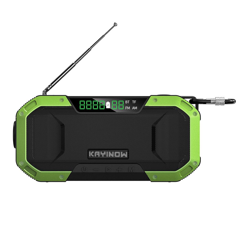 Hand Crank Solar Radio AM/FM Outdoor Emergency Radio LED Flashlight and 5000mAh Power Bank Waterproof Lamp
