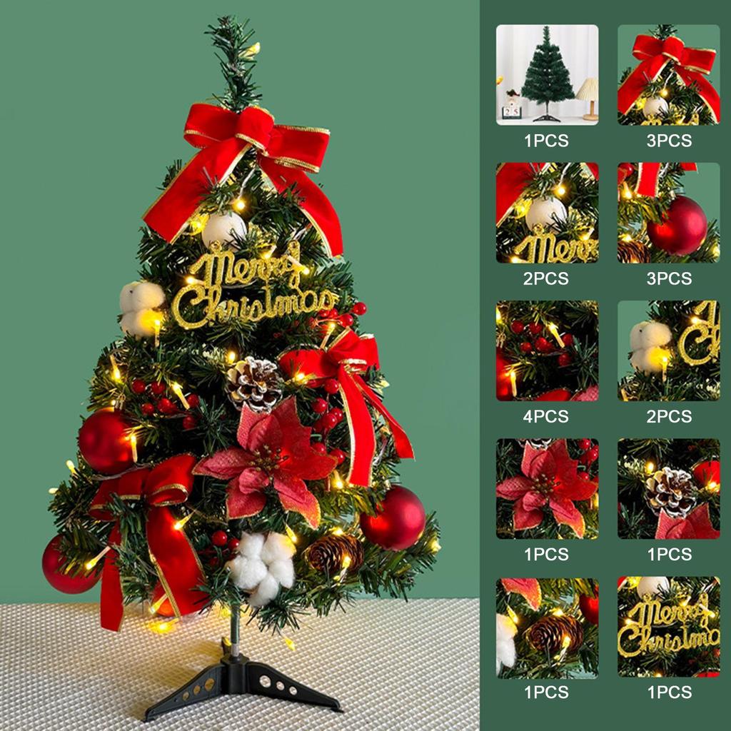 45cm Mini Christmas Tree Artificial Pine Tabletop Home Holiday Decoration Xmas Ornaments Desktop Decoration Ornament