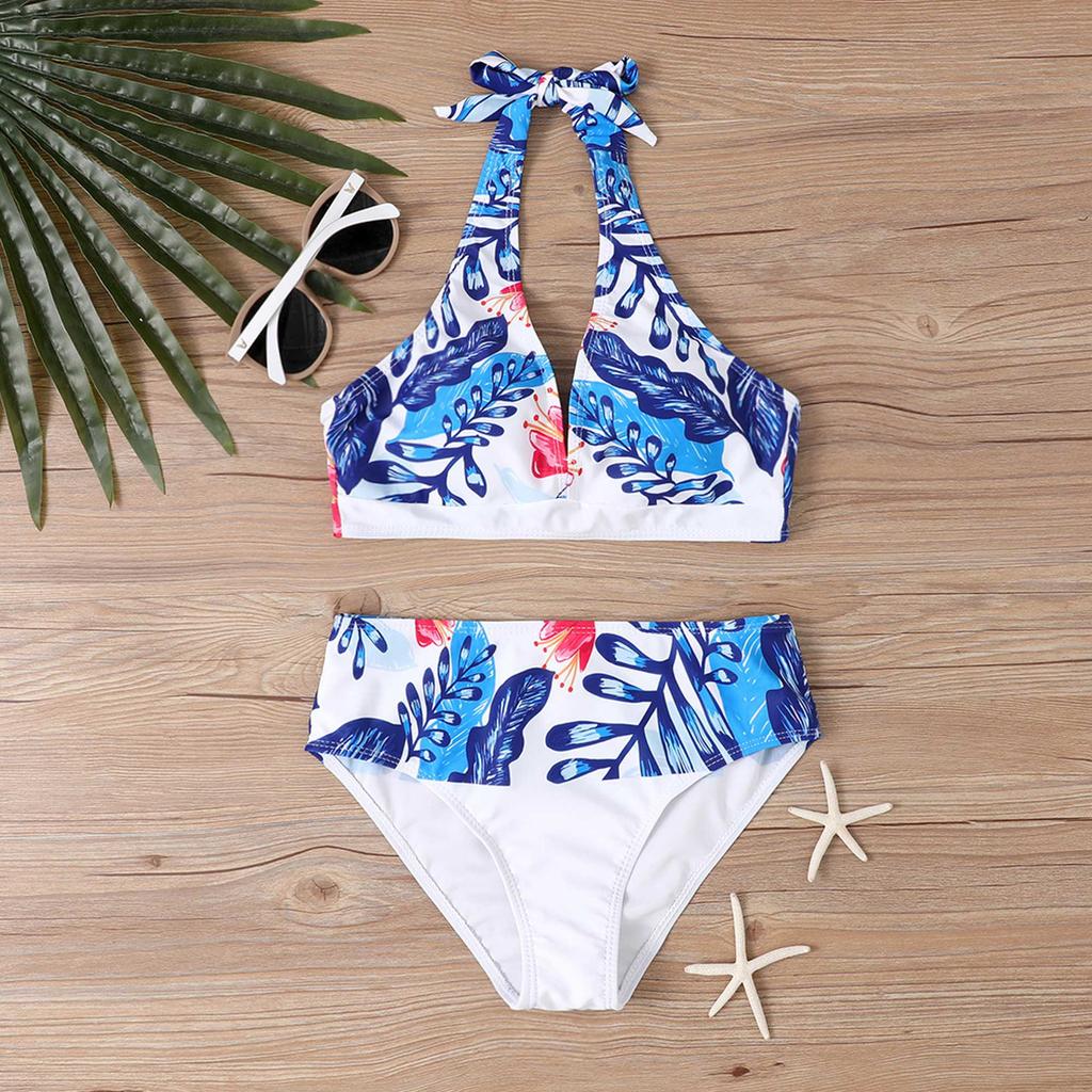Plus Size Women Fashion Sexy Round Neck One Piece Bikini Set Slim The Sky Is Full of Stars Print Swimsuits
