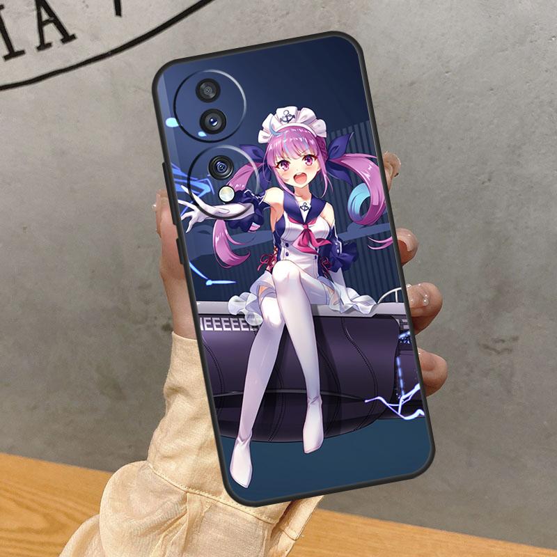 Minato Aqua Hololive Case For Honor Magic 8 Pro 5 6 7 Lite 90 70 50 400 200 X8c X8b X9a X9b X9c X9d Win RT Cover